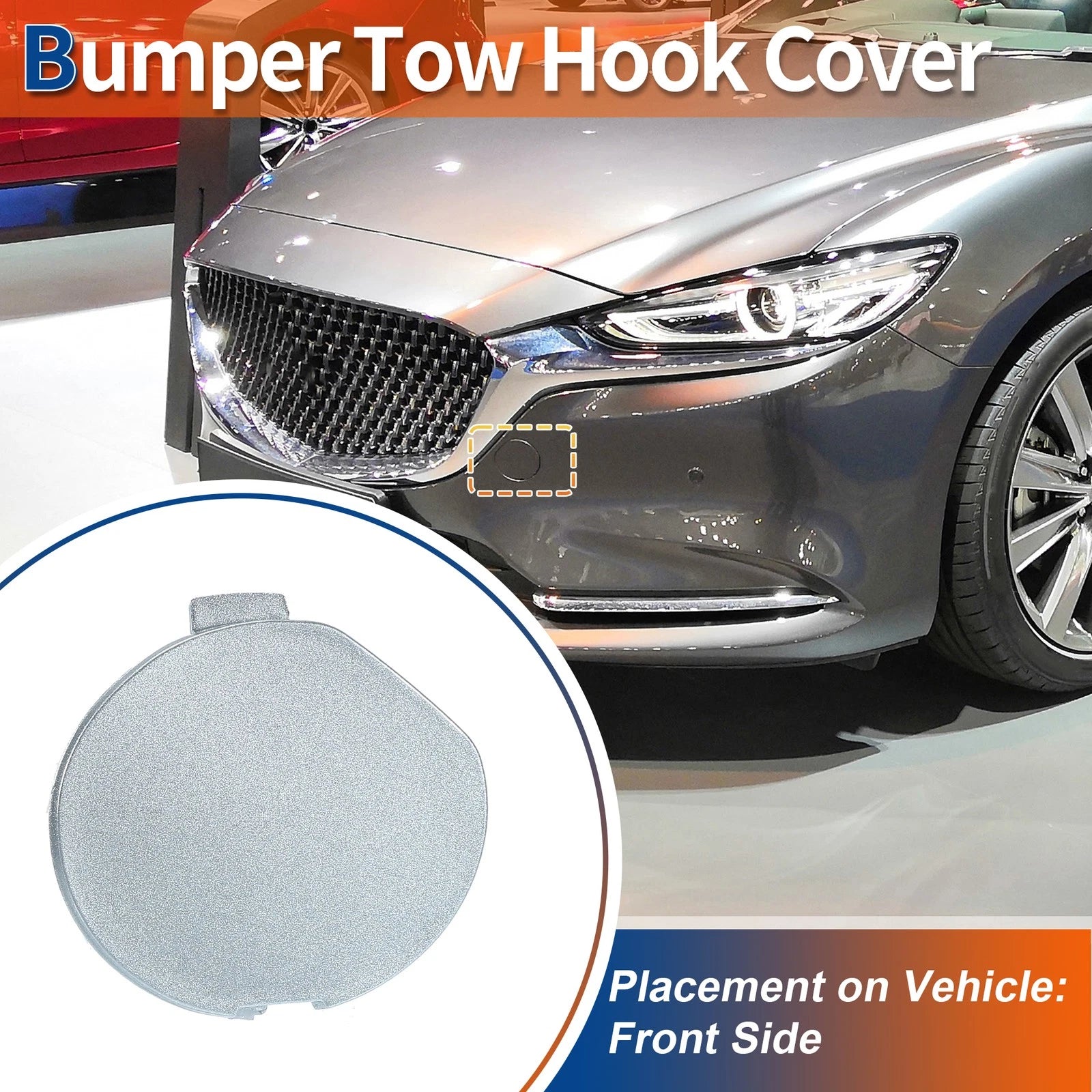 Front Tow Hook Cover Replacement for Mazda 6 Atenza (2010–2018)