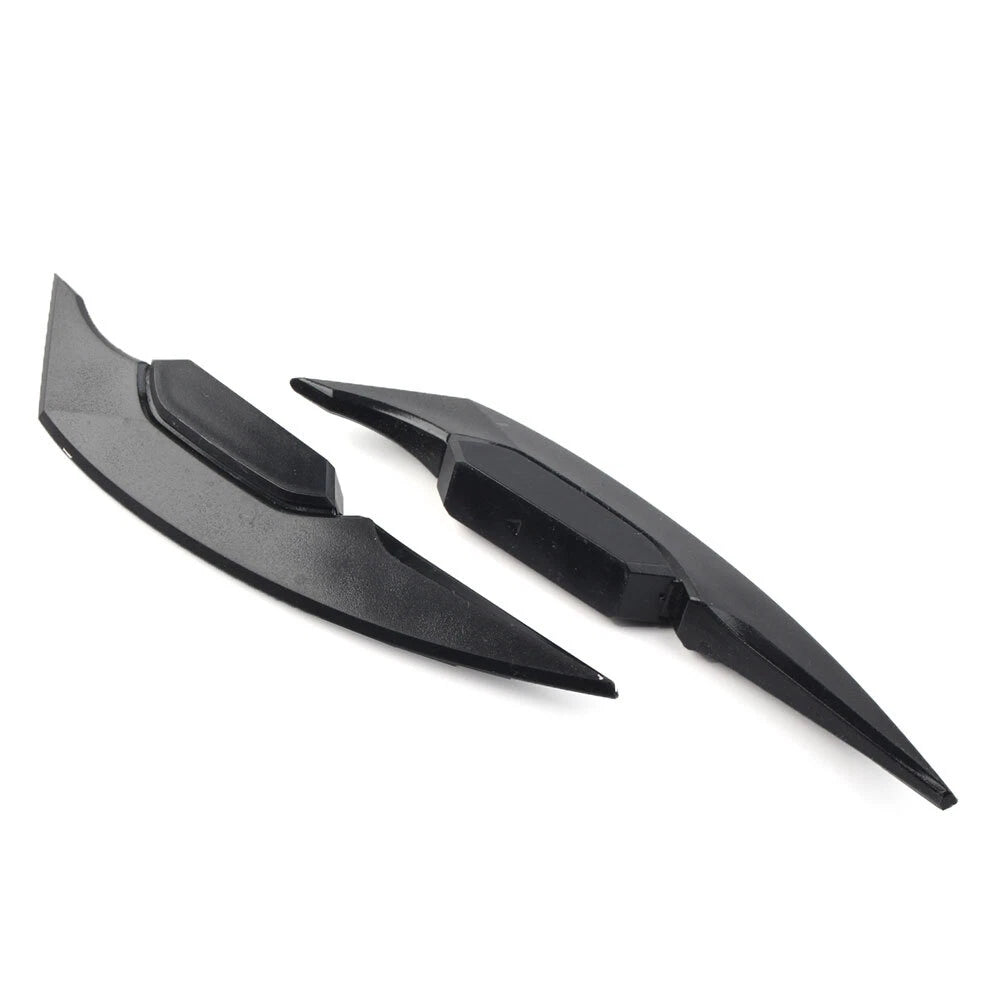 Black Fairing Winglets Side Spoiler Deflector Air Wing Kit Universal