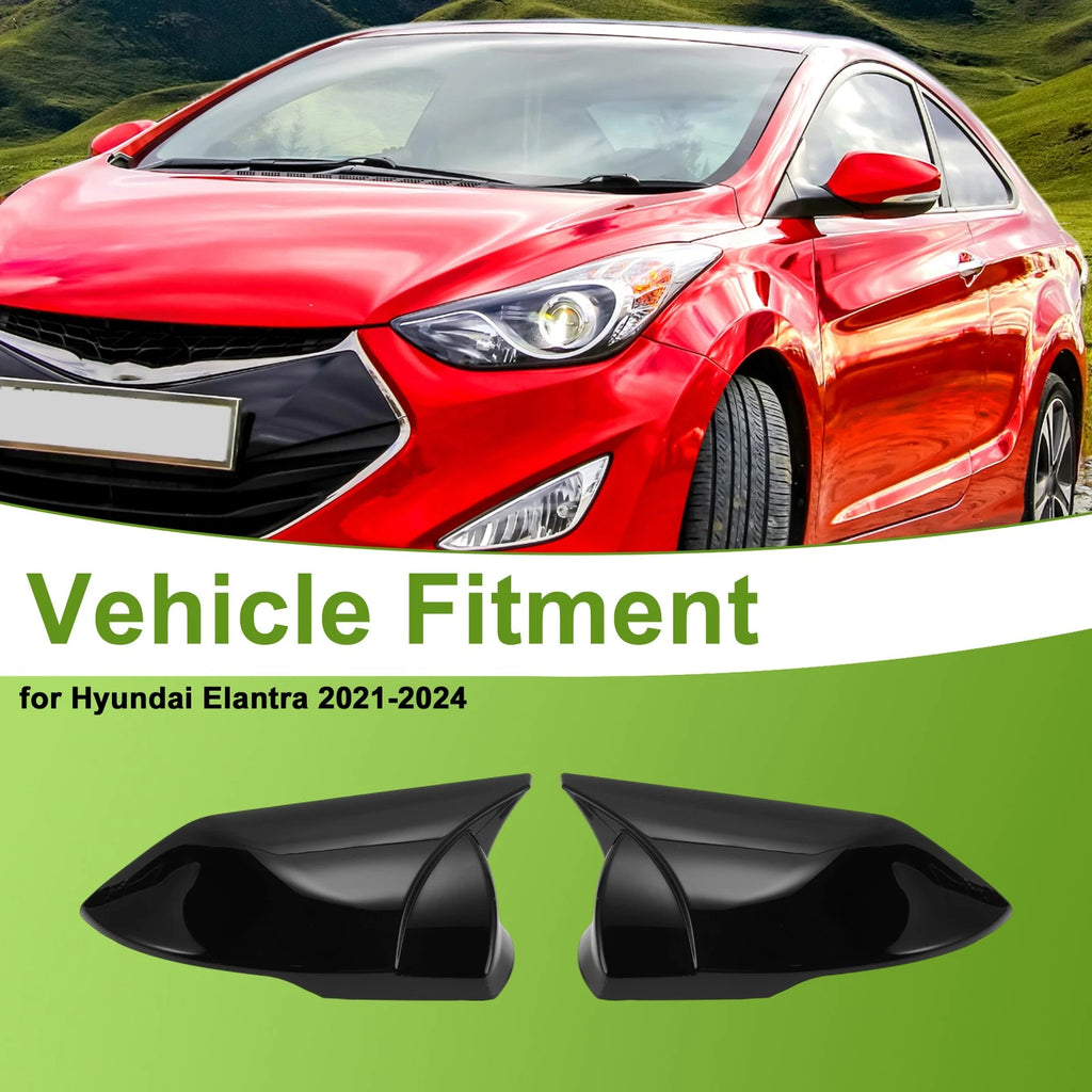 Set Left Right Side Mirror Cover Cap Replacement for Hyundai Elantra (2021–2024)
