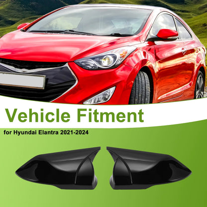 Set Left Right Side Mirror Cover Cap Replacement for Hyundai Elantra (2021–2024)