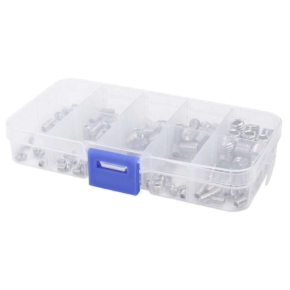 200PC Hex Socket Set Screws Assortment Kit for (M3–M8)