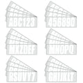 Set of 4 White Decals for Boat Registration A-Z & 0-9