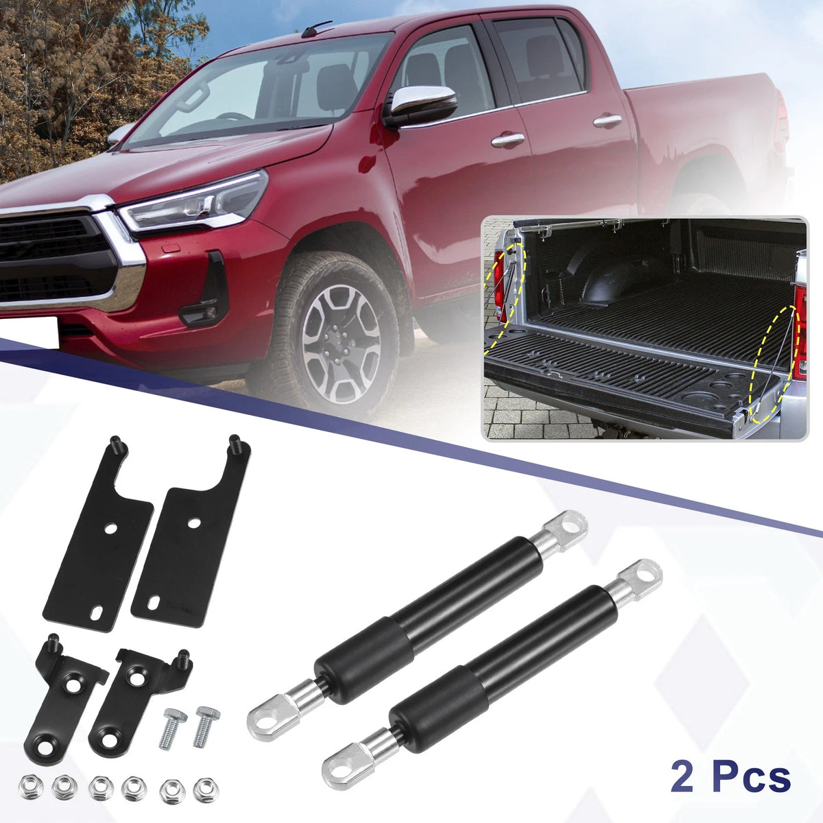 Tailgate Lift Supports Heavy Duty for Toyota Hilux Pickup (2005–2015)