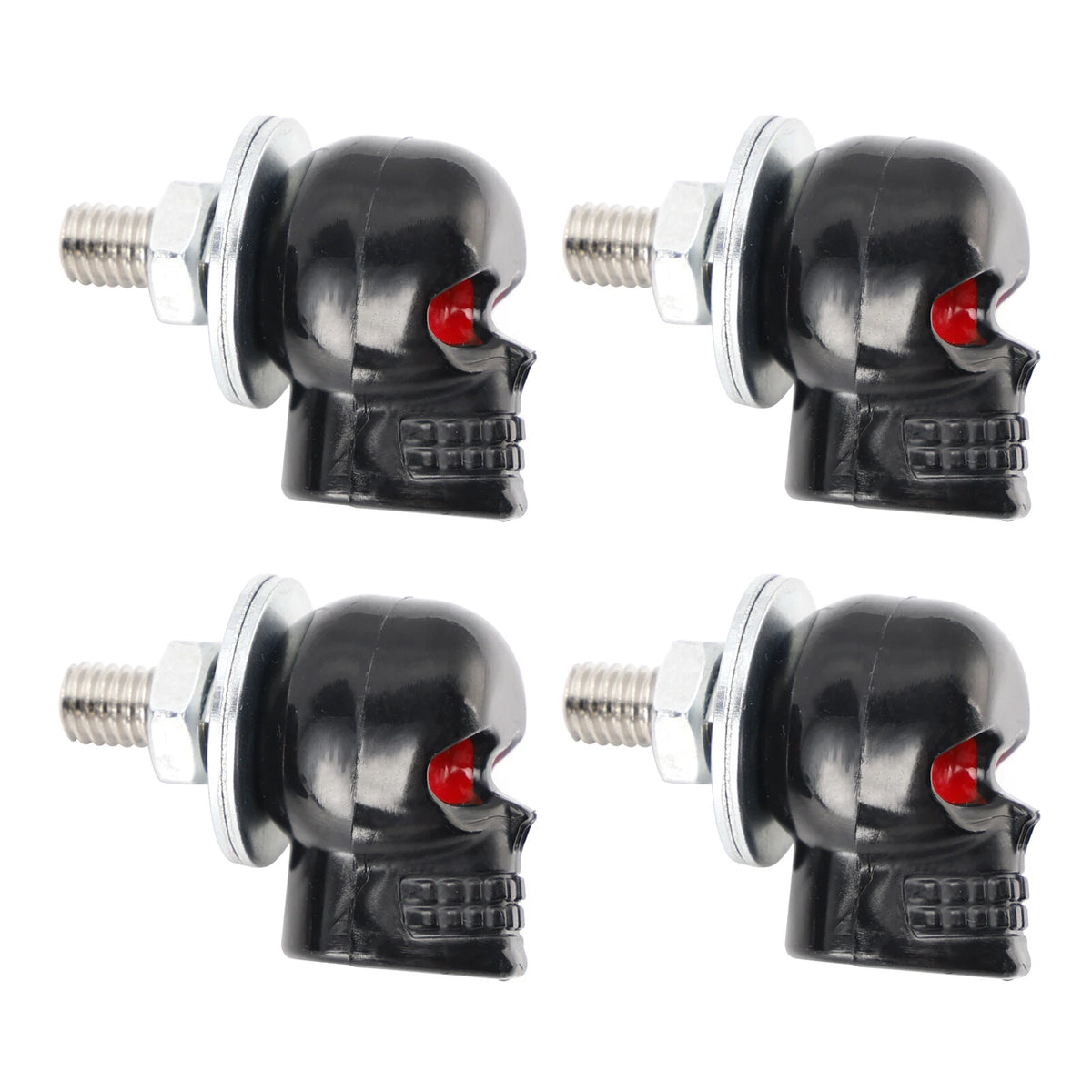 4x Skull License Plate Bolt Screw for Motorcycle Chopper Bobber (Custom)