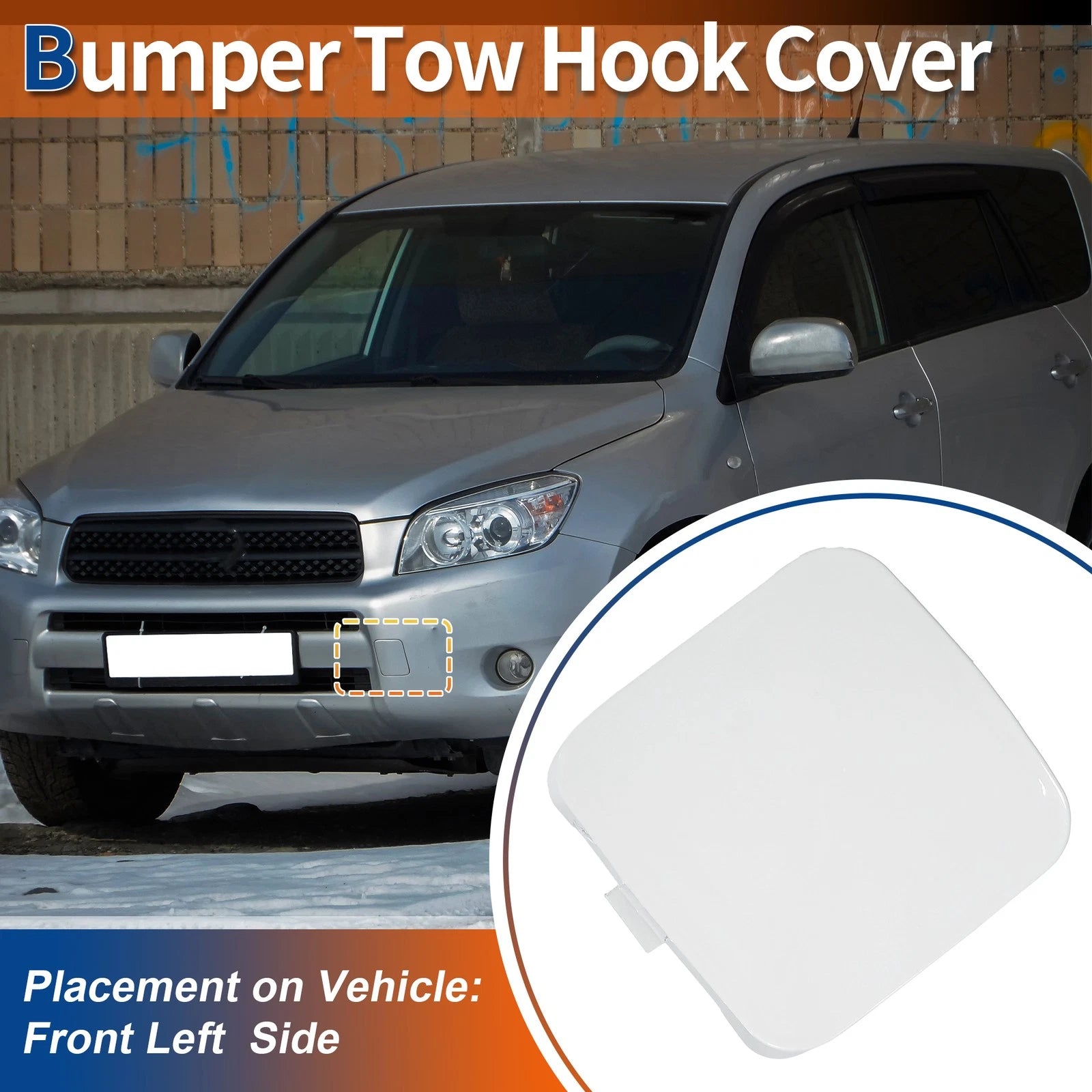 Front Tow Hook Cover Replacement for Toyota RAV4 (2009–2011)