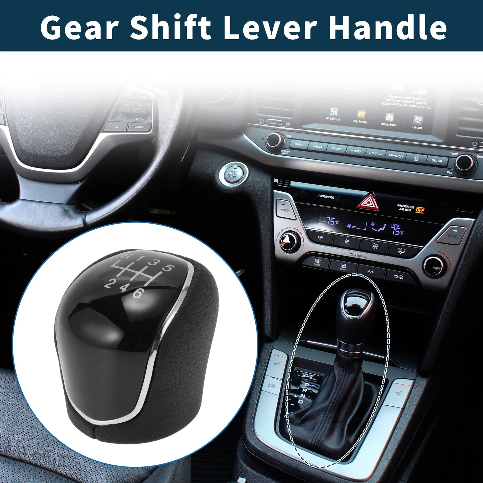 Manual Gear Shift Knob Handle Replacement for Hyundai IX35 (2010–2016)