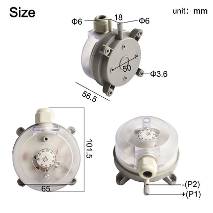 Temperature Resistant Air Differential Pressure Sensor for Industrial Use