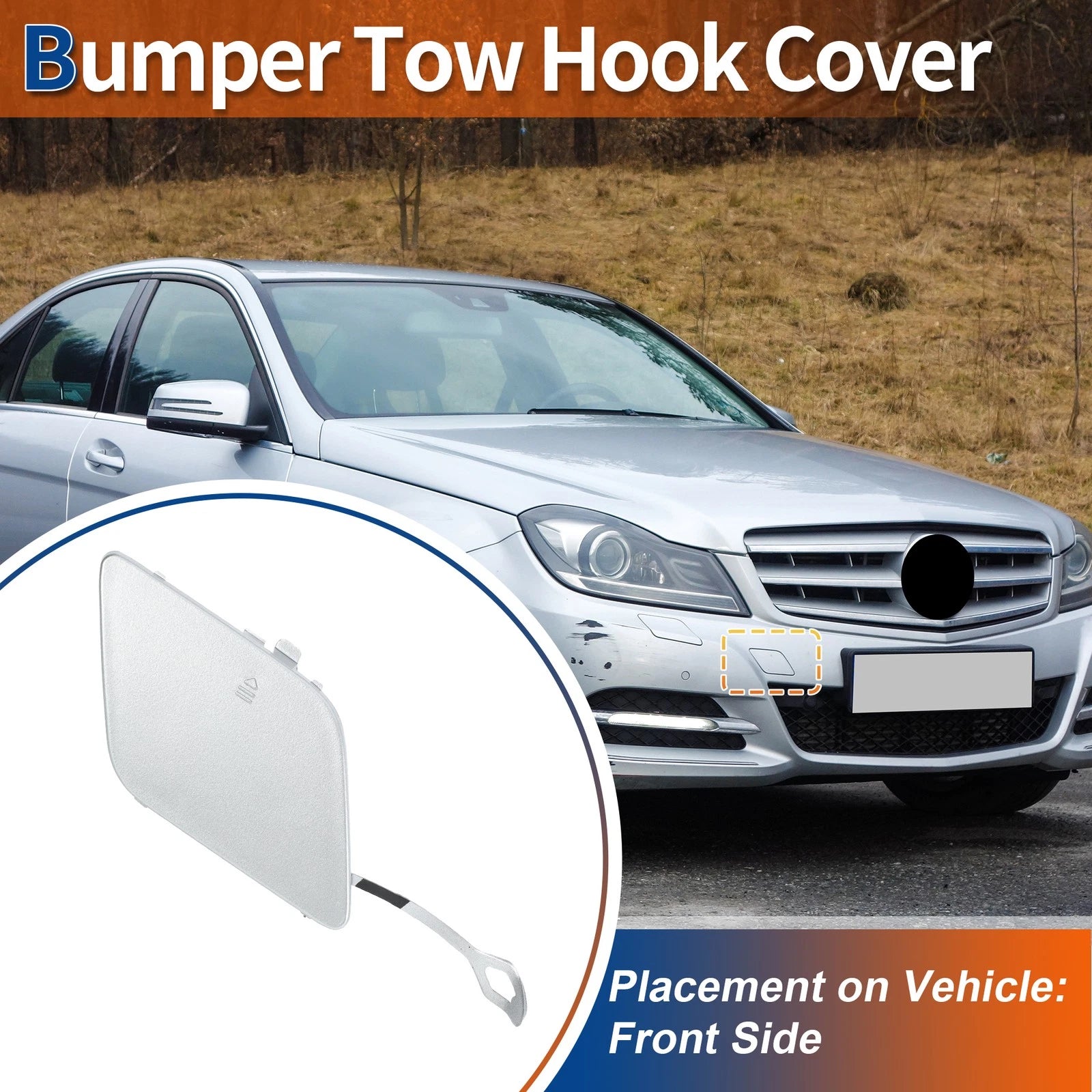 Tow Hook Cover Front for Mercedes-Benz A-Class W204 (2007–2015)