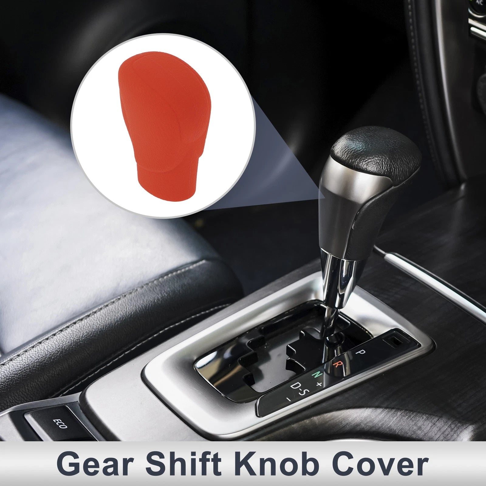 Gear Shift Knob Cover Replacement Red Silicone for Honda Accord (2018–2022)