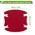 Car Door Handle Bowl Sticker for (80x88mm, Red)
