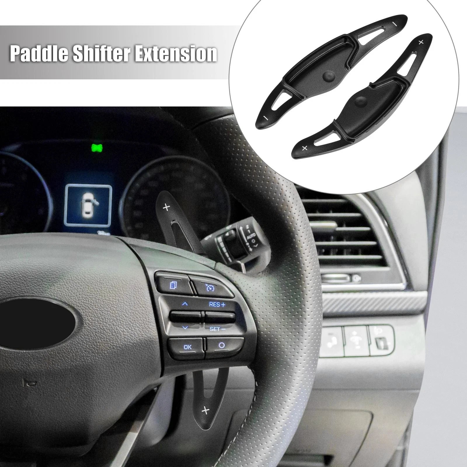 Steering Wheel Paddle Shift Pair Aluminum Replacement for Hyundai Elantra Sport (2017–2019)