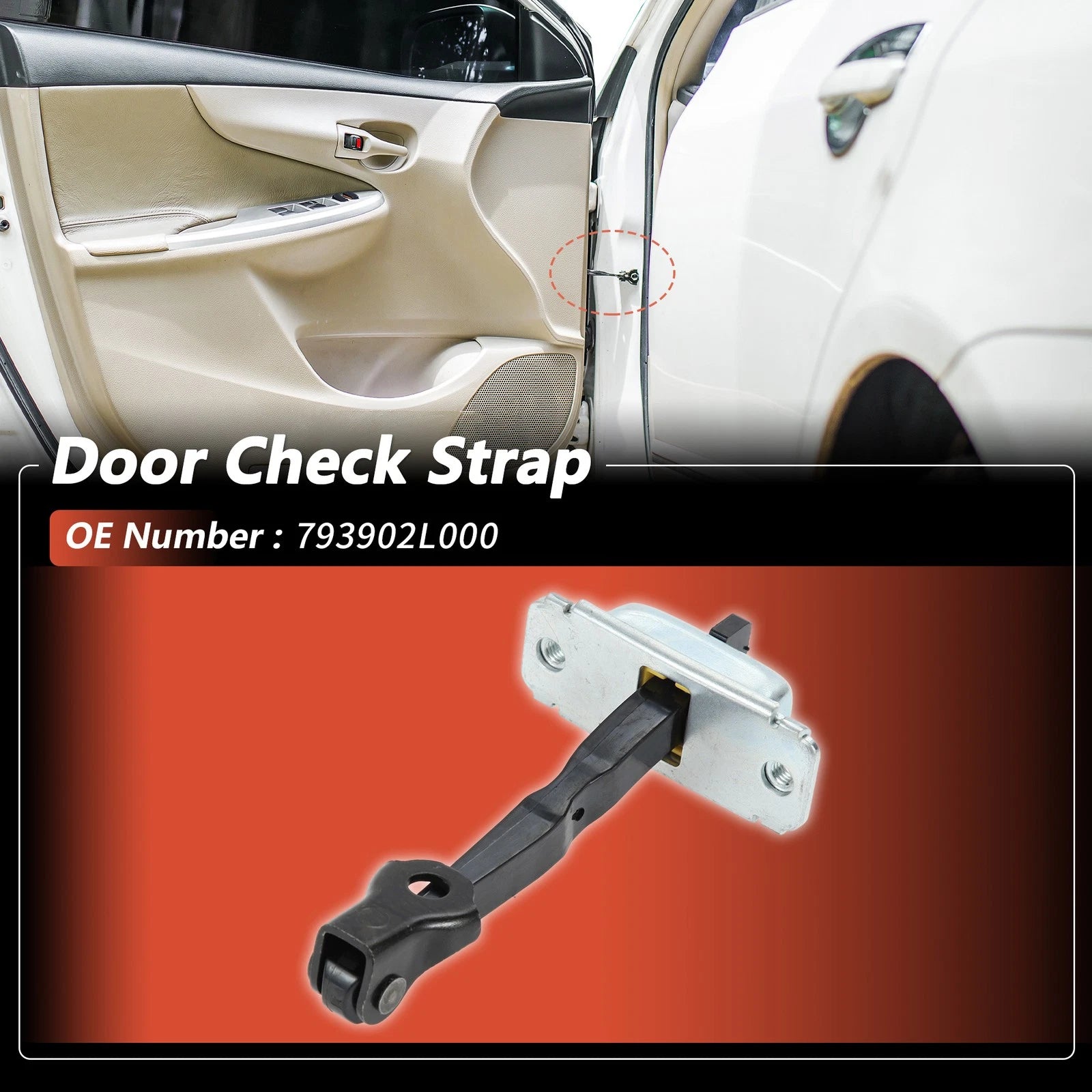 Door Check Strap Front Right OEM Replacement for Hyundai i30 (2007–2012)