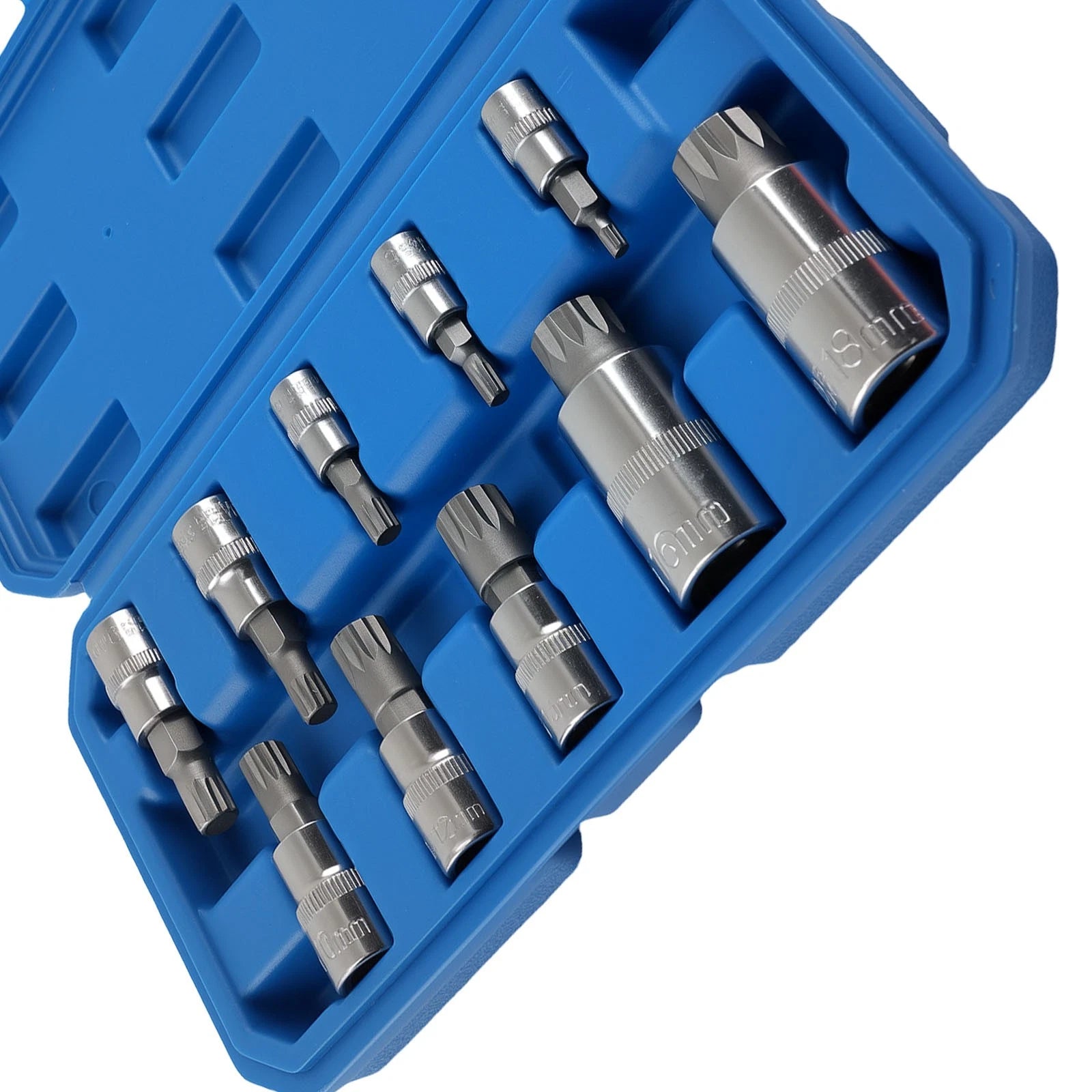 10PC Spline Socket Set for CRV (M4-M18)
