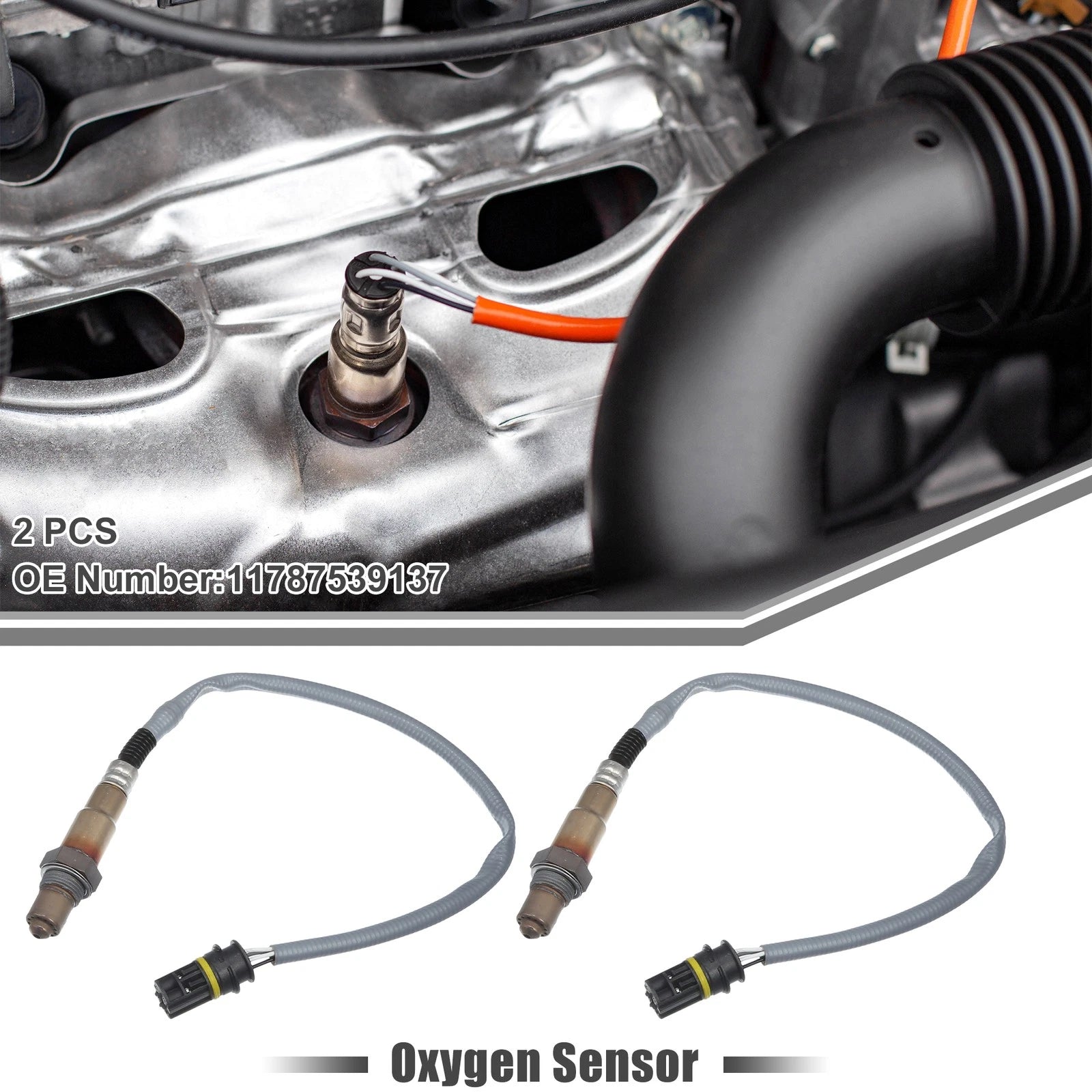 2pc Downstream O2 Oxygen Sensor Replacement for BMW M5 (2013–2016)