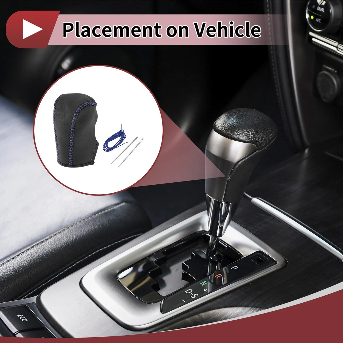 1Pc Gear Shift Knob Cover for Nissan Murano (2009–2013) Black Blue