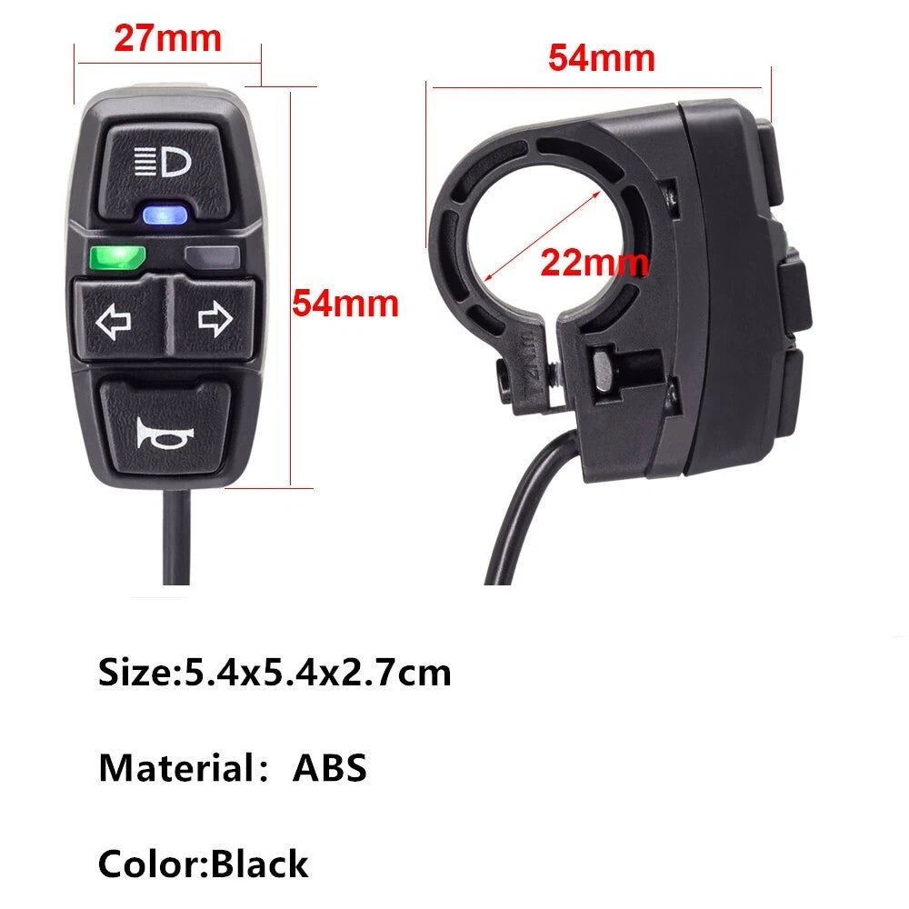Handlebar Horn Button Turn Signal Fog Light Controller Switch for Motorcycle Scooter