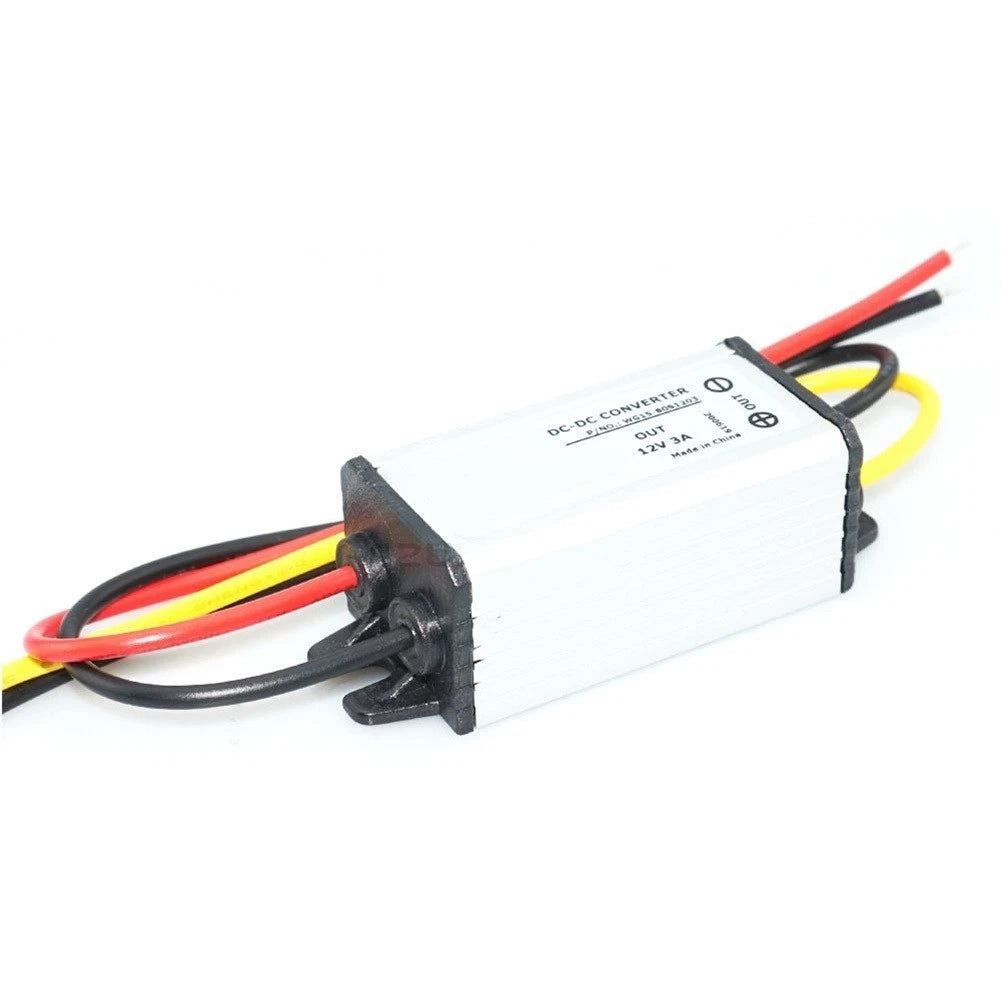DC-DC Voltage Regulator 12V 3A for Marine Electronics (15-80V Input, IP67)