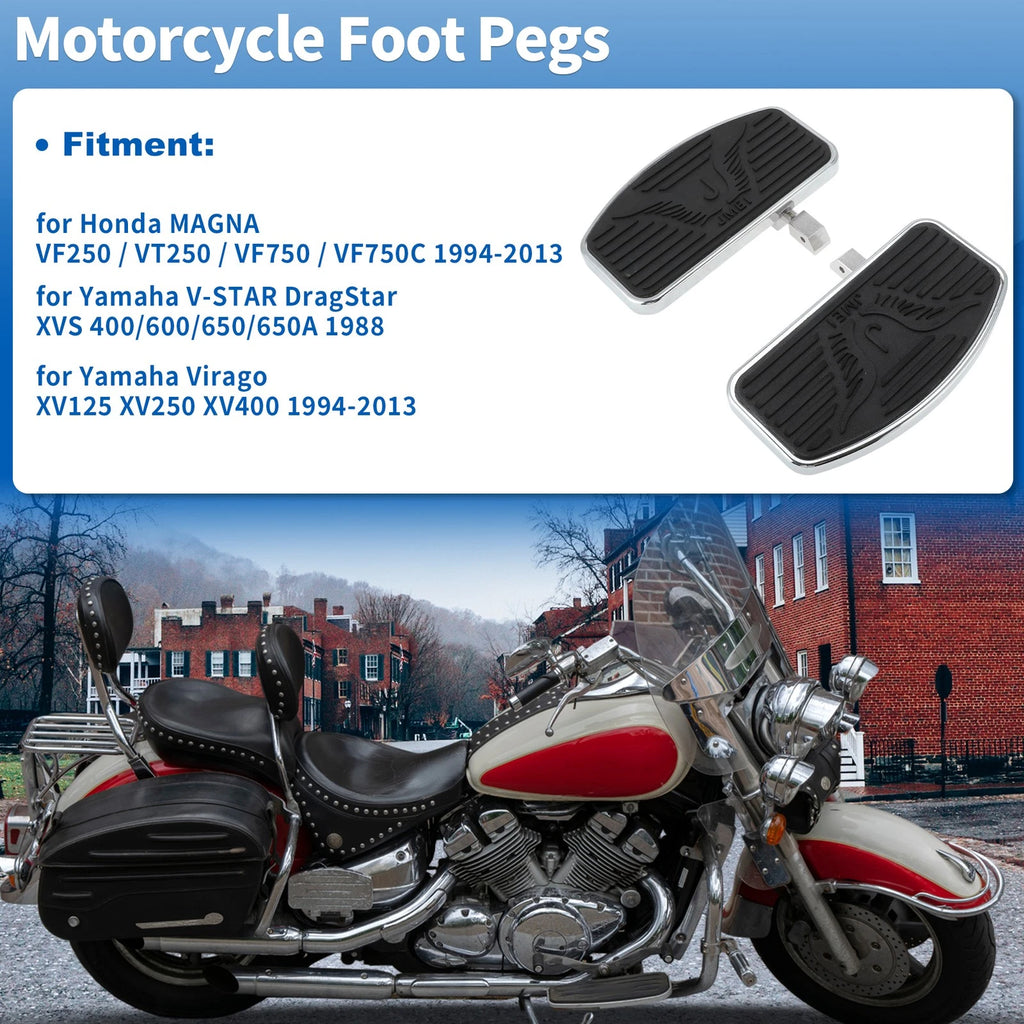 Front Foot Pegs Pair Replacement for Honda Magna VF250 VT250 VF750 (1994–2013)