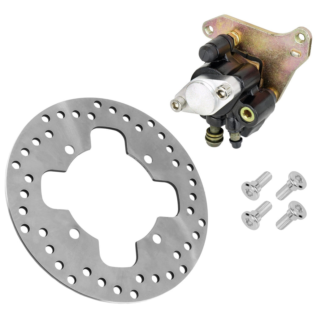 Rear Brake Disc Rotor with Caliper Replacement for Honda FourTrax 400EX (1999–2004)