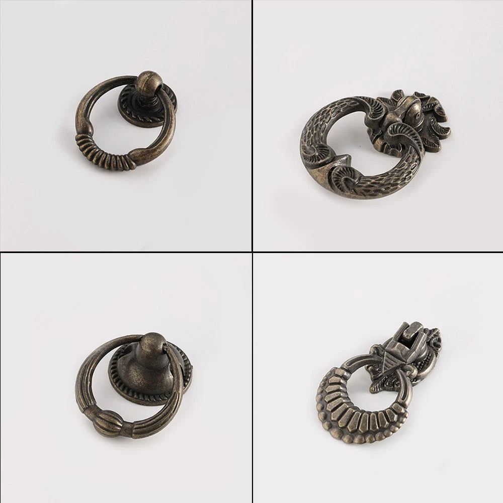 2/5/10Pc Vintage Door Drop Ring Pull Knob Kitchen Cupboard Cabinet Drawer Handle