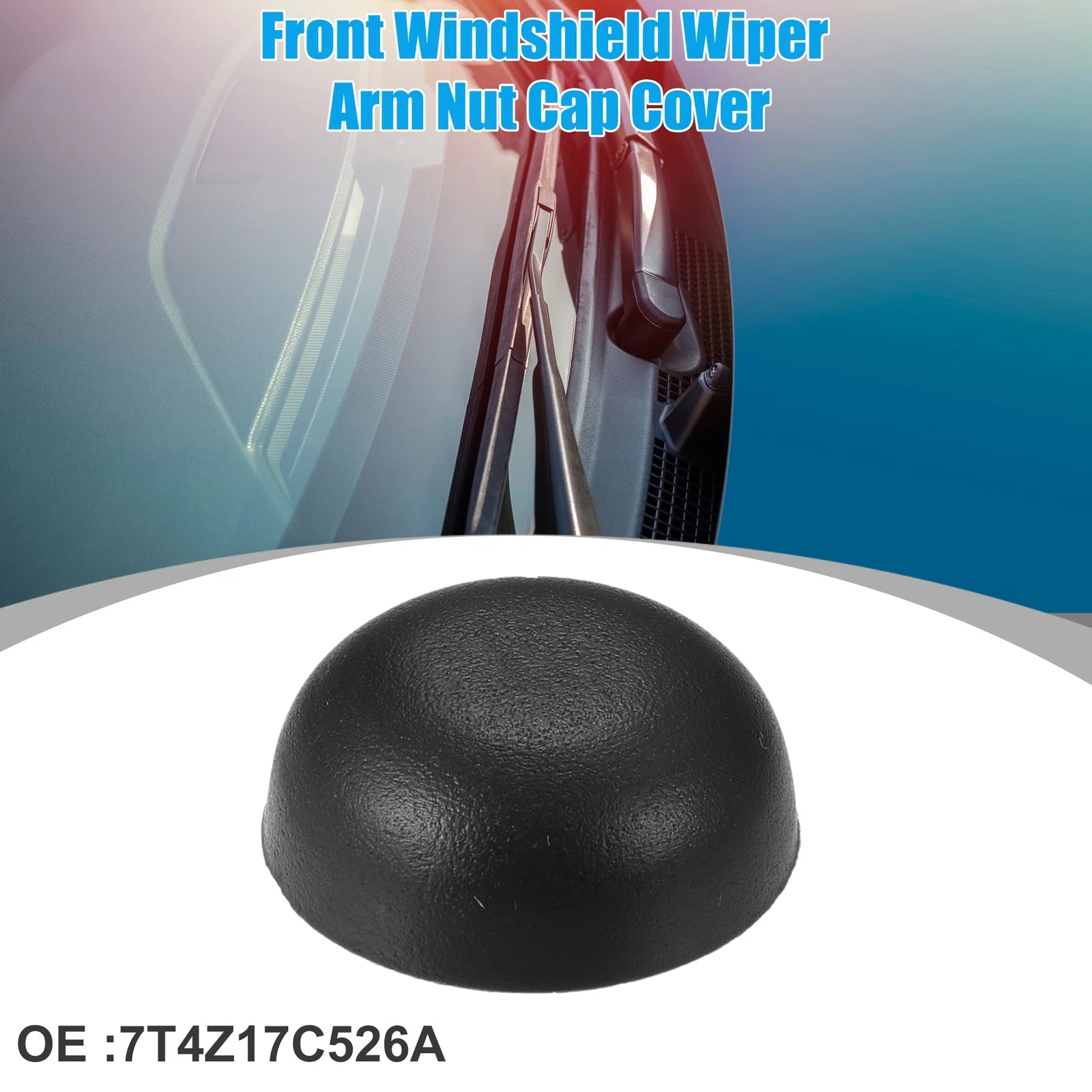Wiper Arm Nut Cover Cap for Ford Edge (2007–2014) - Black
