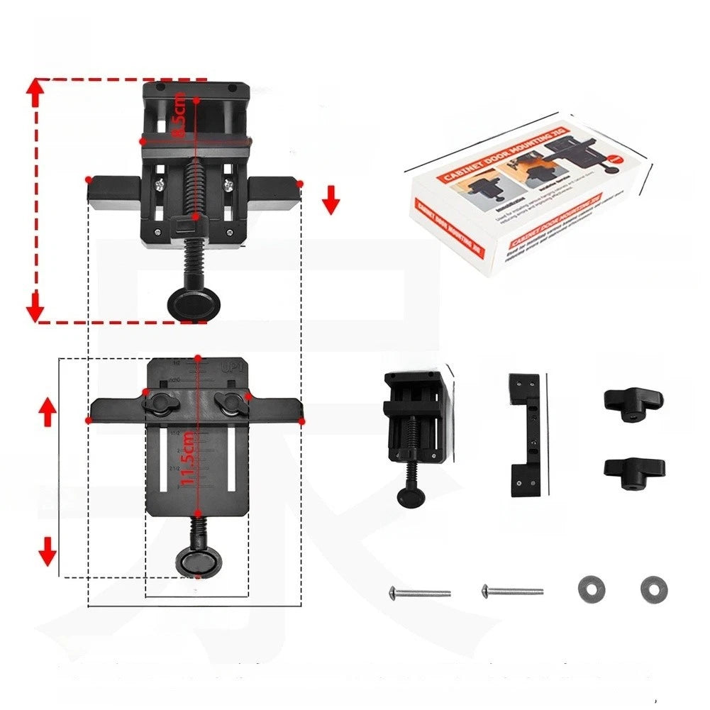 Adjustable ABS Door Mounting Clamp for Cabinet Installation (14.5-21 cm)