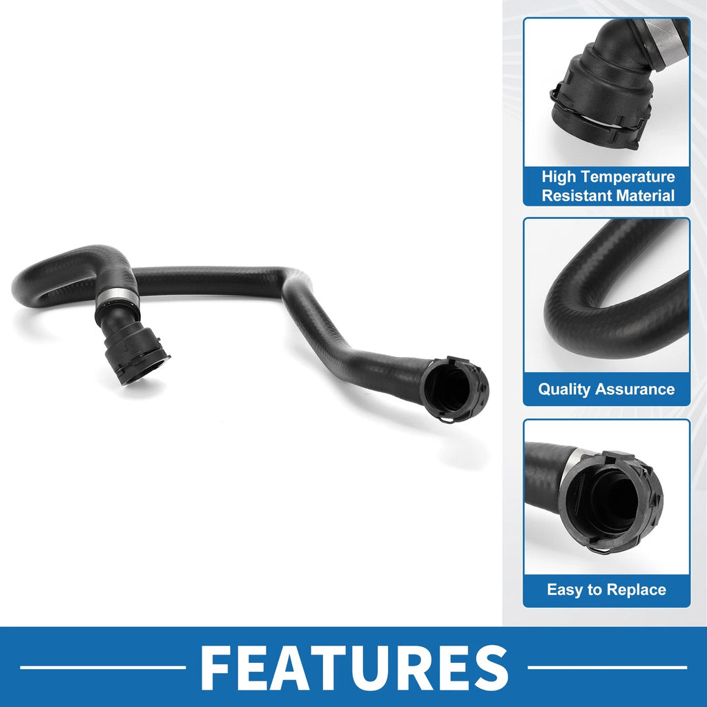 Radiator Hose Replacement for BMW 320i 2013–2015 Rubber Black