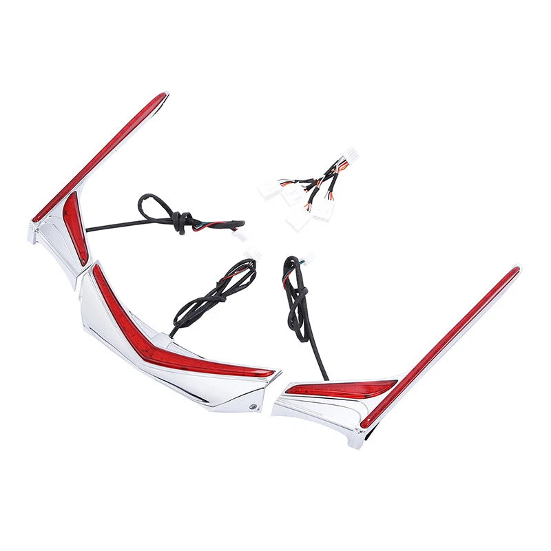 Chrome Fender Tip Accent Vertical LED Light Strip for Honda GL1800 (2012–2017)