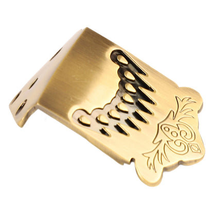 Replacement Tailpiece for Mandolin (8 String, Feather Pattern, Metal, Bronze)