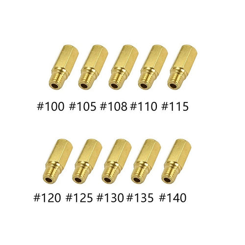 10pcs Carburetor Main Jet for PWK PE OKO CVK (#100-#140)