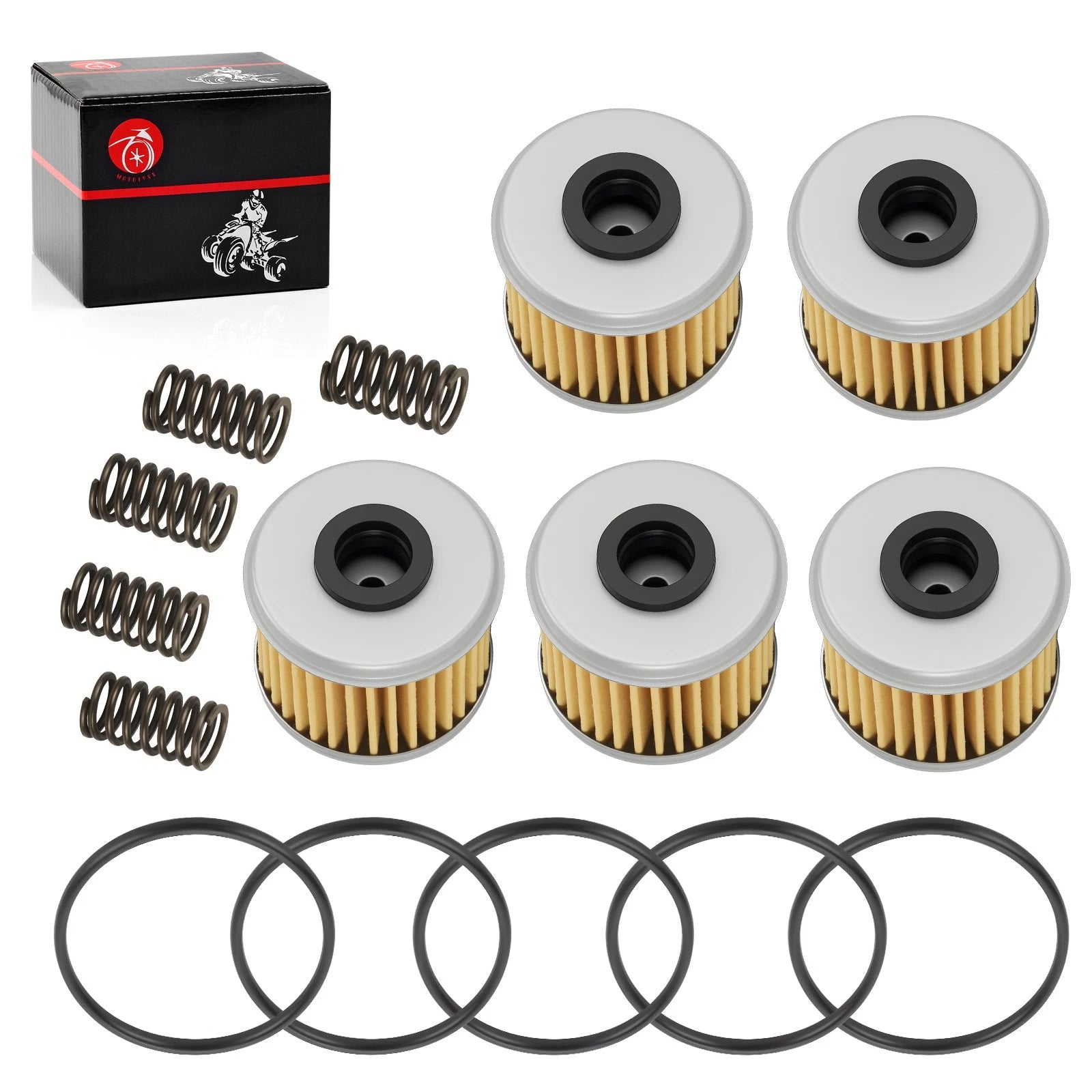 5PCS Oil Filter Set w/ O-Ring for Honda CRF 150R 150RB 250R 250X 450R 450RX