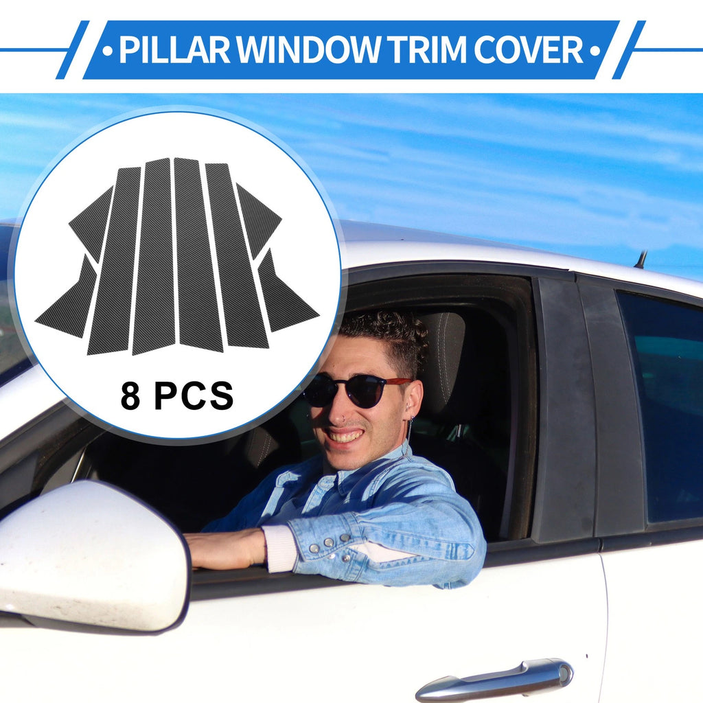 8pcs Door Pillar Window Trim Replacement for Hyundai Elantra (2017–2020)