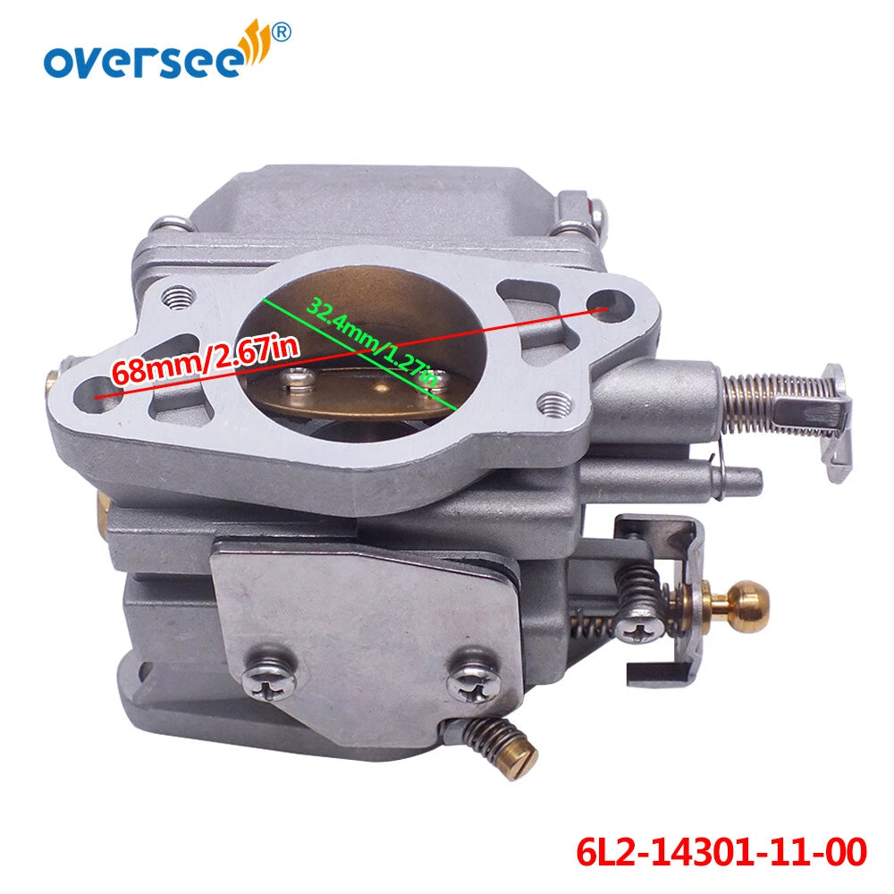 Carburetor Kit 6L2-14301 + 6L2-14302-00 for Yamaha Outboard 20HP 25HP