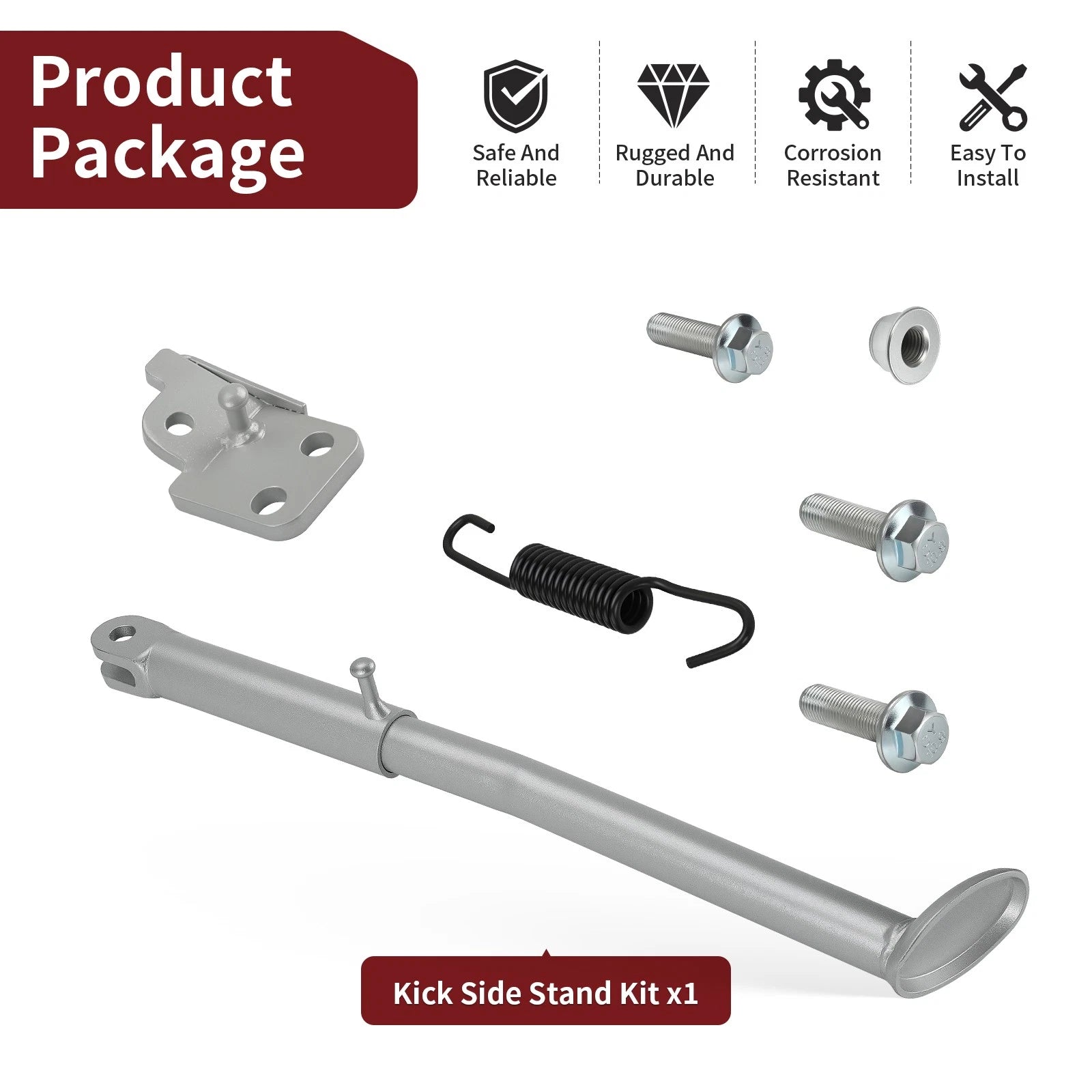 Kick Side Stand Kit for Kawasaki KDX200 KDX220R KDX250 (1991–2006) 34024-1279