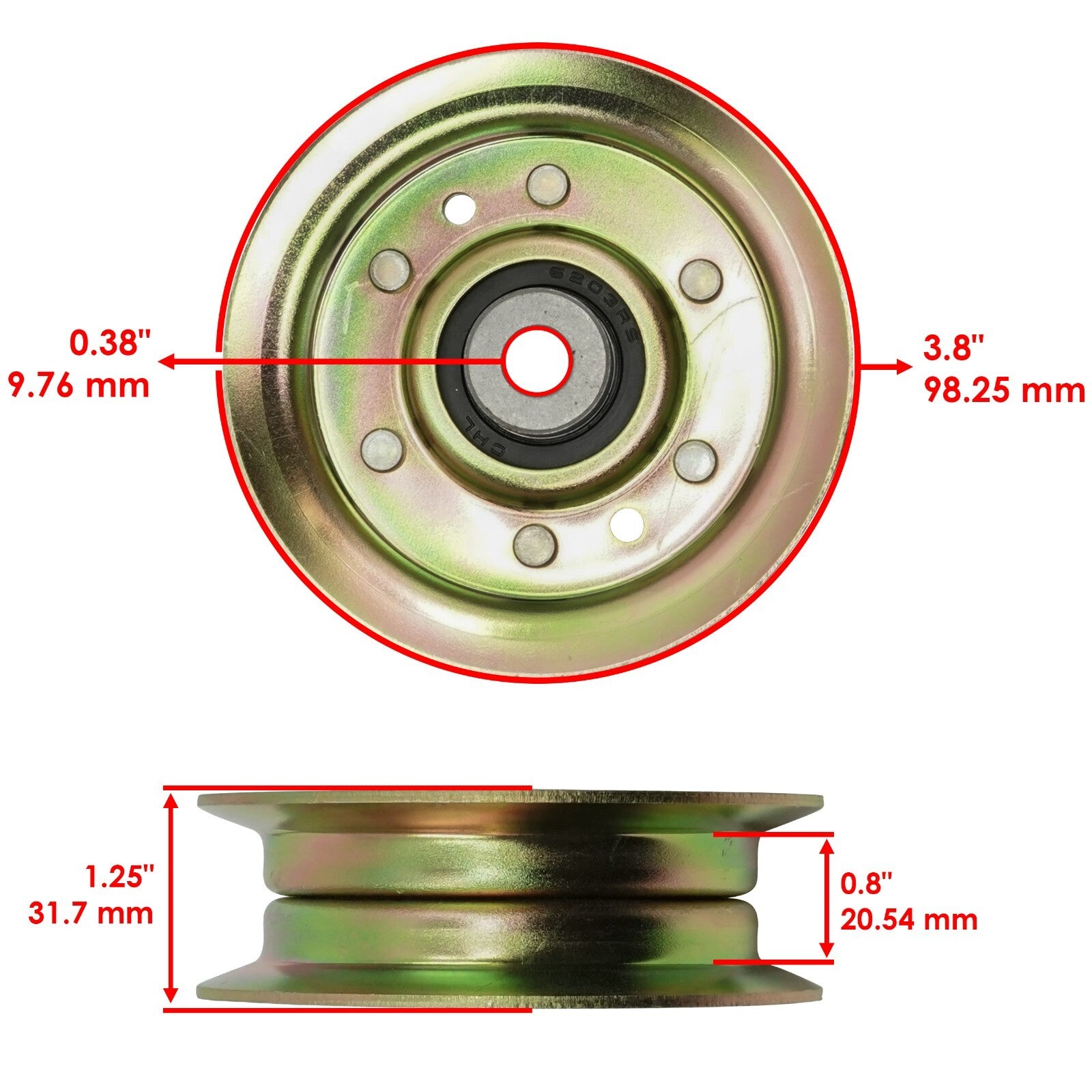Deck Pulley Assembly with Pulleys for Husqvarna GTVH205 YTH180 (2008–2012)