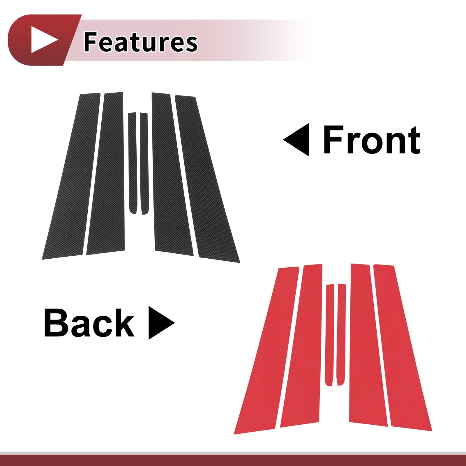 Door Pillar Window Trim Replacement for Hyundai Accent (2006–2010) Black