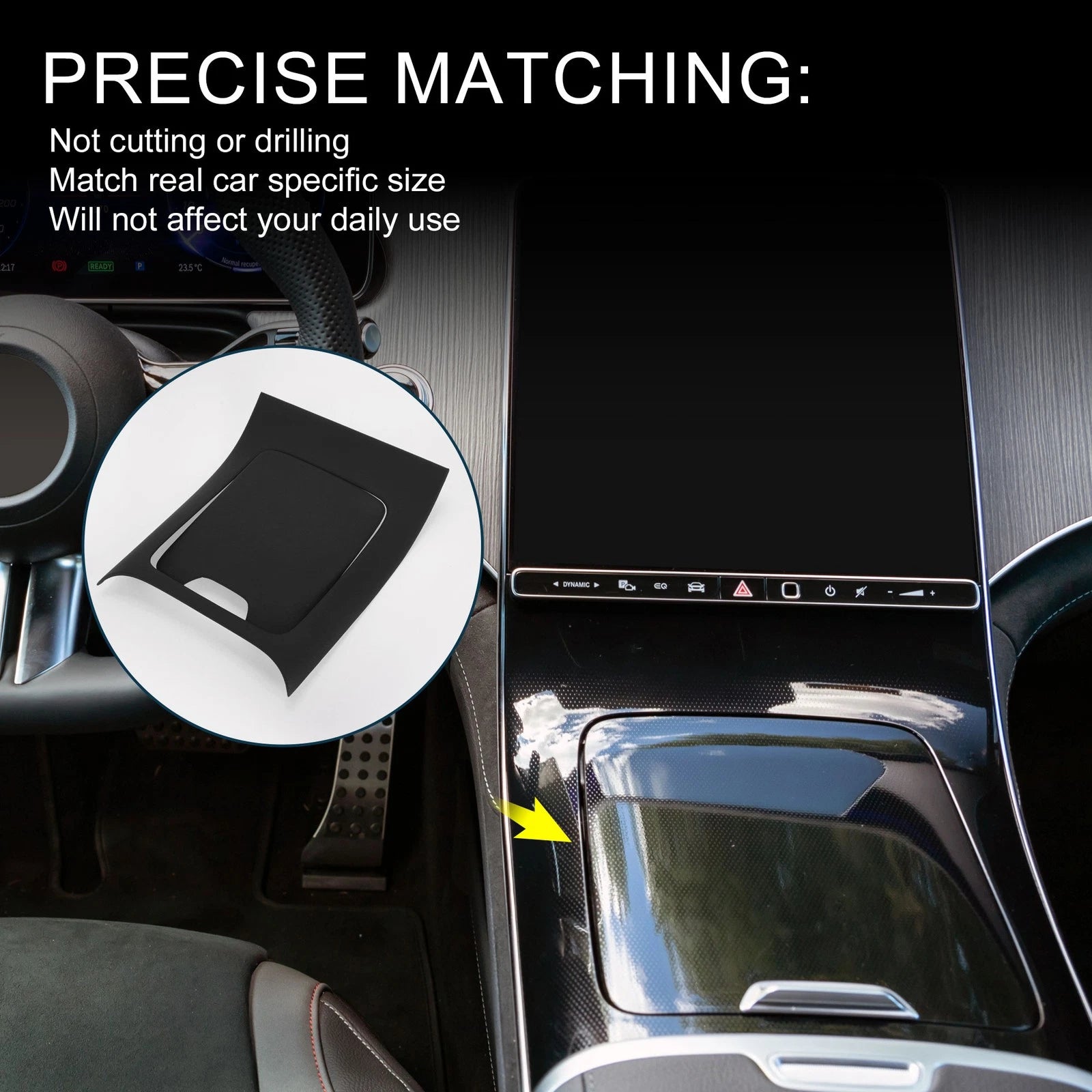 Center Console Panel Sticker Replacement for Mercedes-Benz EQE350 (2022–2024)