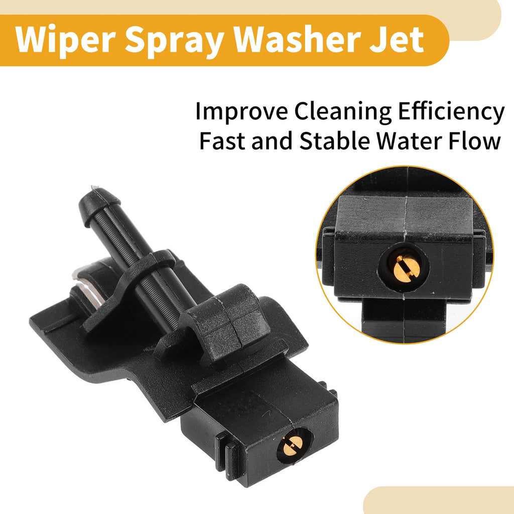 2X Front Windshield Washer Nozzle for Toyota Auris (2012–2015) Black