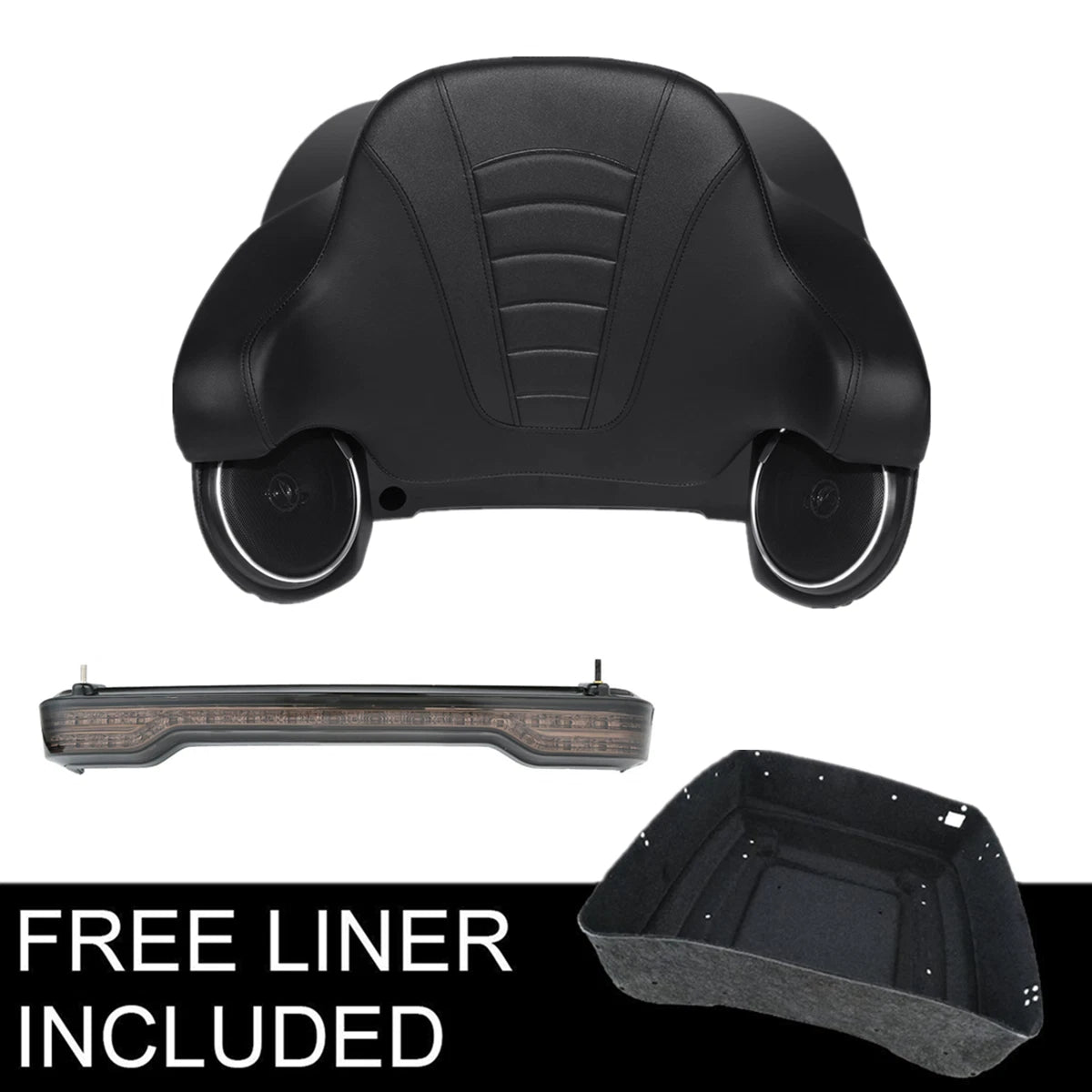 Trunk Pad Speakers for Harley Touring (2014–Present) Black