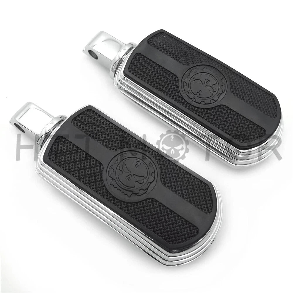 Chrome Skull Rubber Footpeg for Victory Cross Roads (2010–2017)