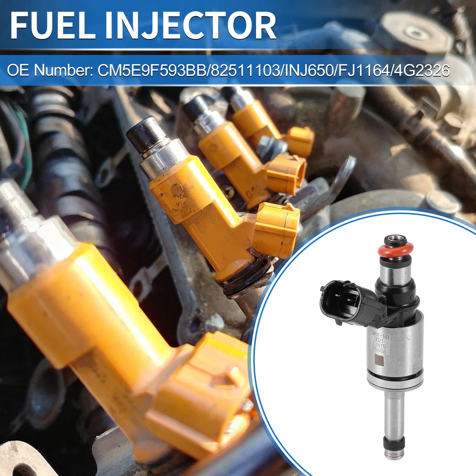 Fuel Injector No.CM5E9F593BB /82511103 for Ford Focus 2.0L (2012–2018)