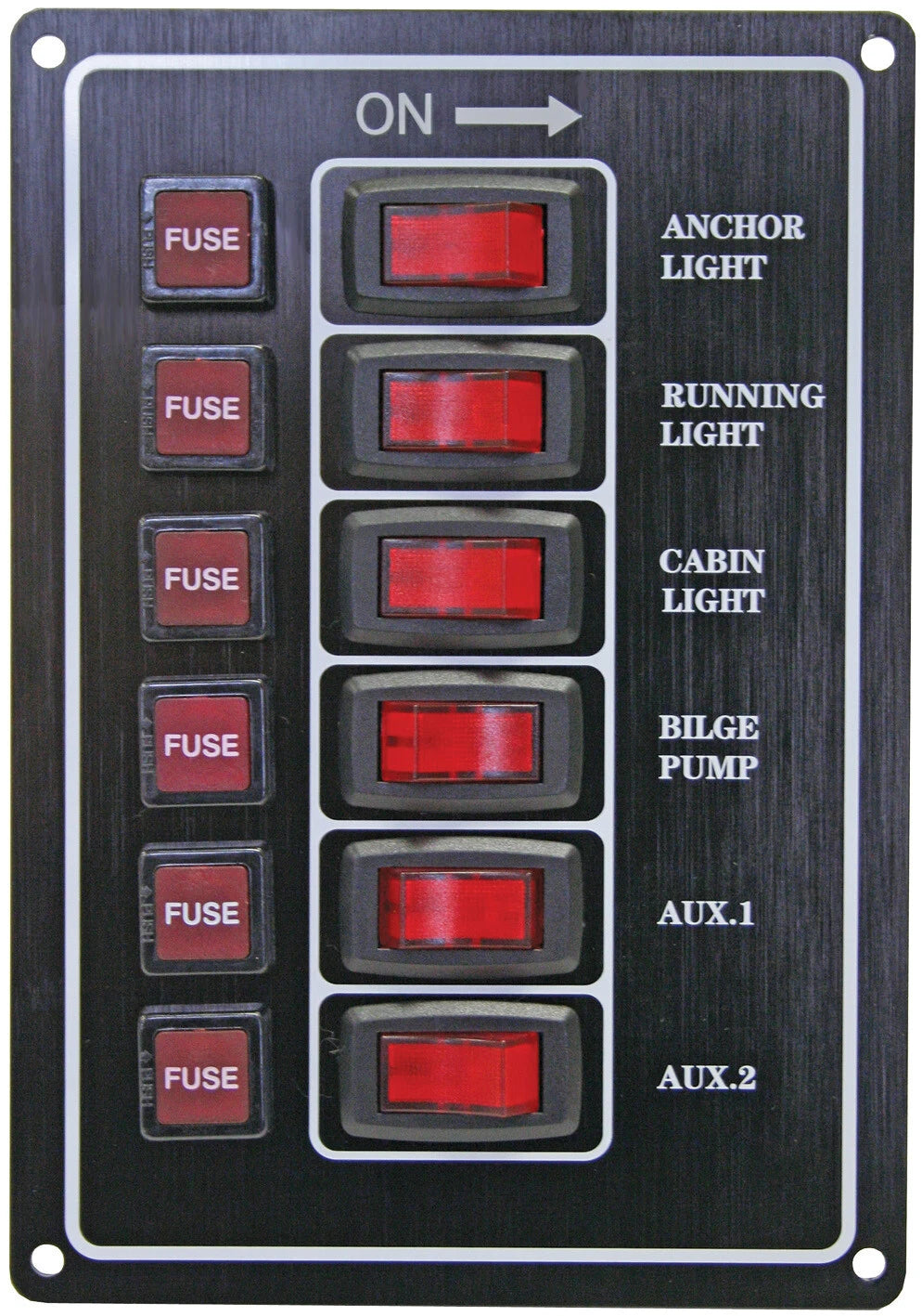 Alloy Illuminating Switch Panel for Universal Applications (12 Volt)