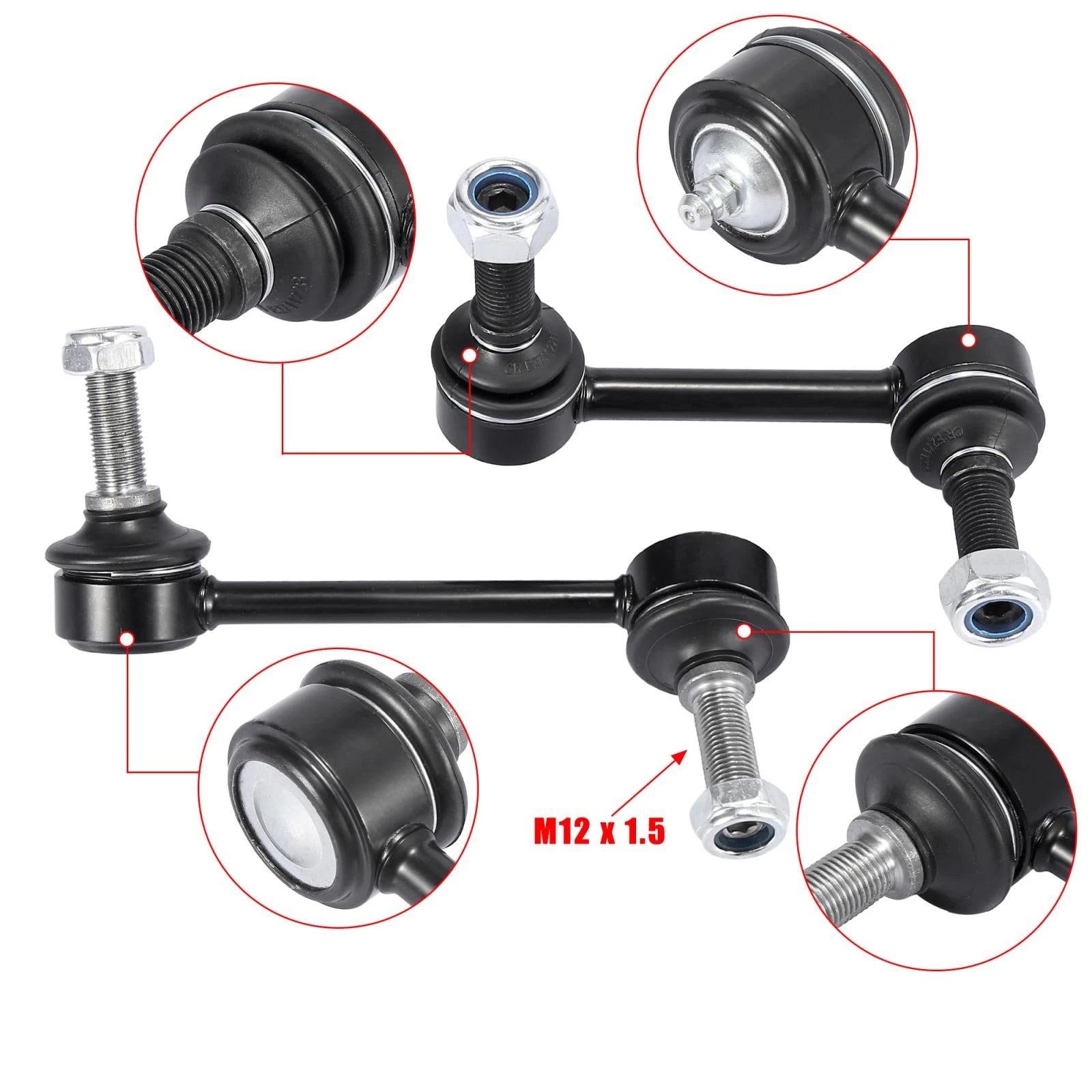 Front Rear Suspension Sway Bar End Link Set for Chevrolet Trailblazer (2002–2009)