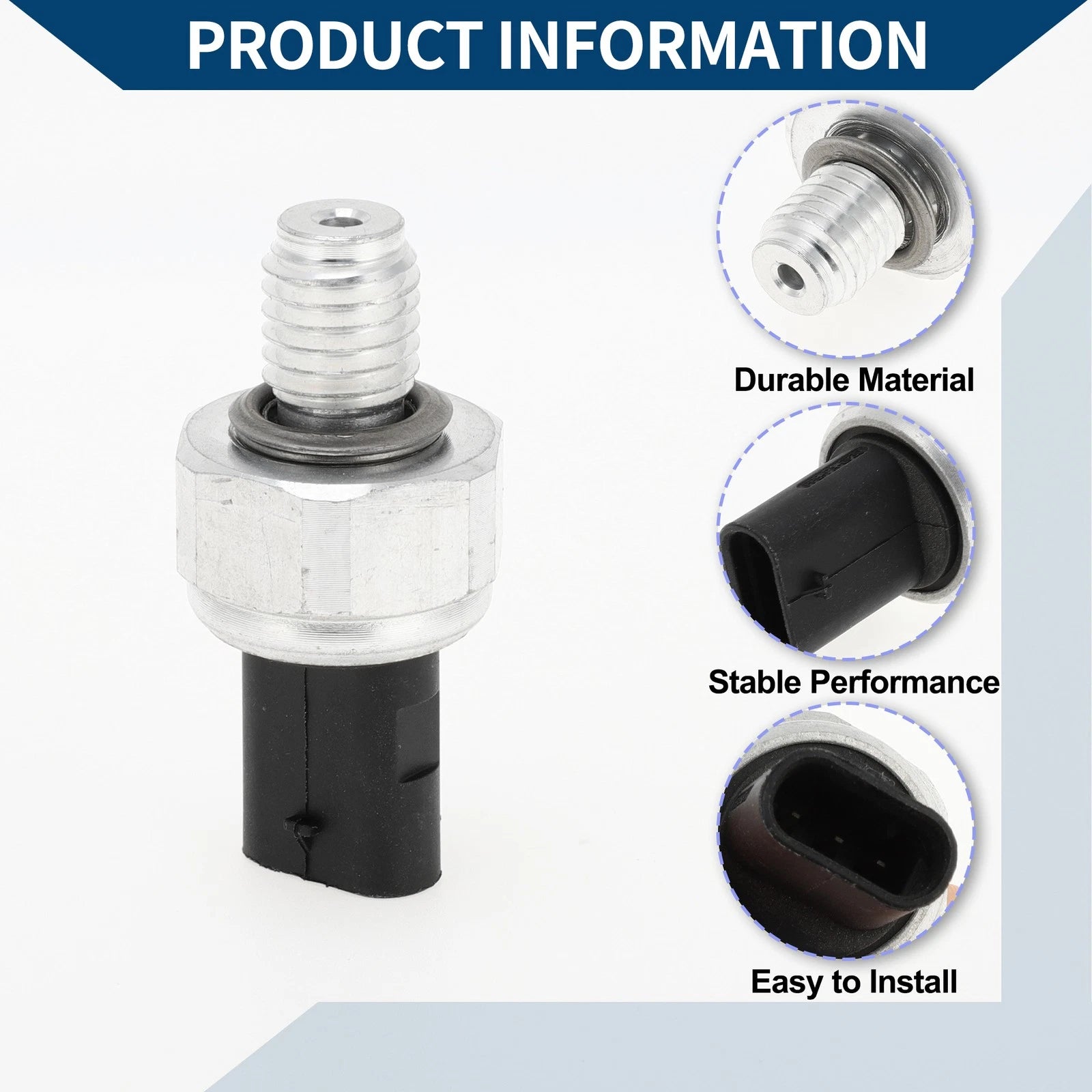 Engine Oil Pressure Sensor Switch Durable Replacement for Buick Allure (2009–2009)