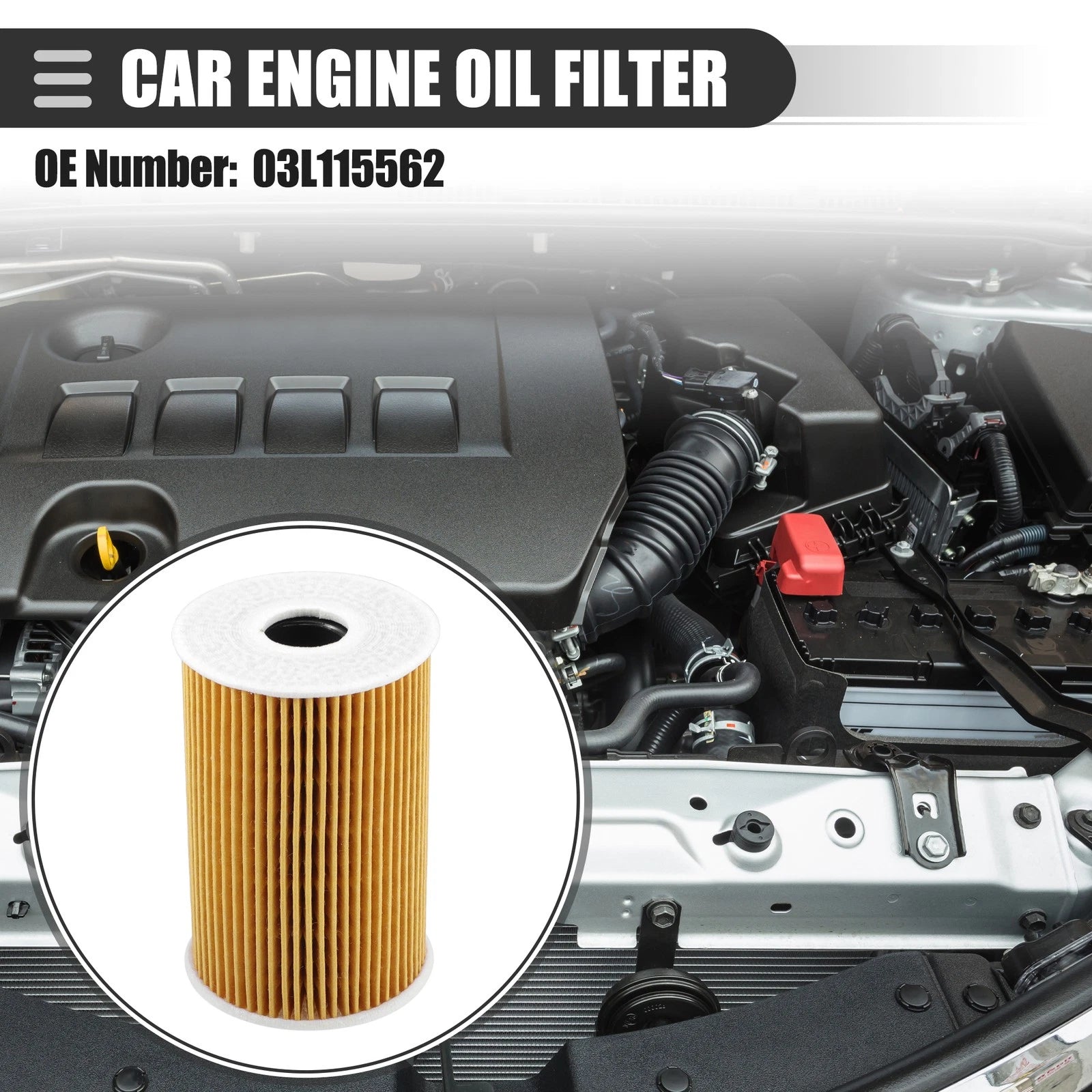 Engine Oil Filter Set Replacement for Volkswagen Passat 2.0L (2012–2015)