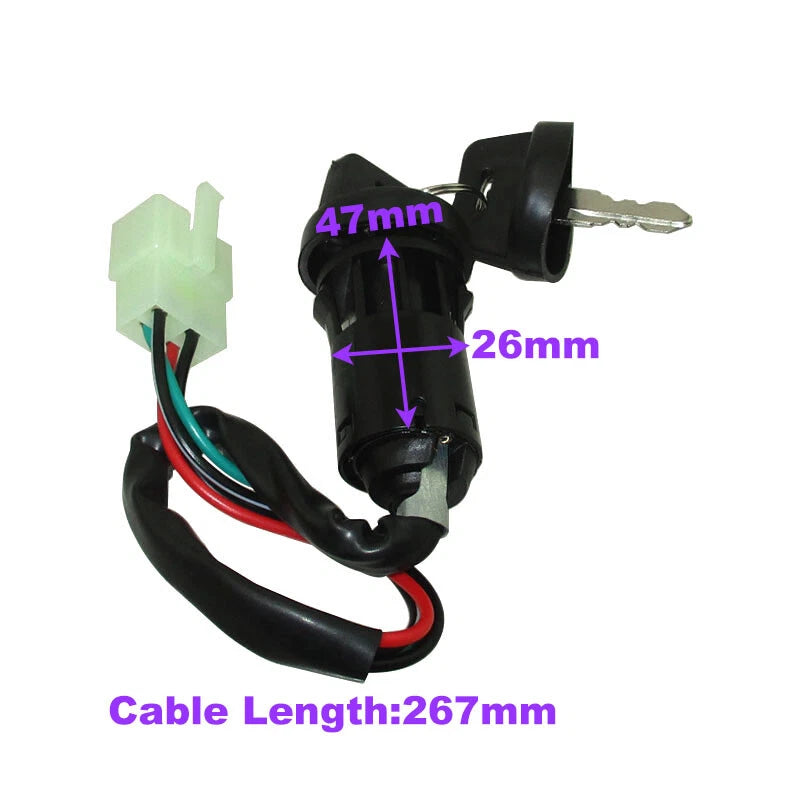 Ignition Key Switch for Eton Viper Sierra Impuls Rascal 50cc 70cc 90cc ATV (2000–2023)