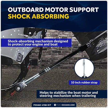 Adjustable Transom Saver for Outboard Up to 200 HP (Boat Trailer Roller)