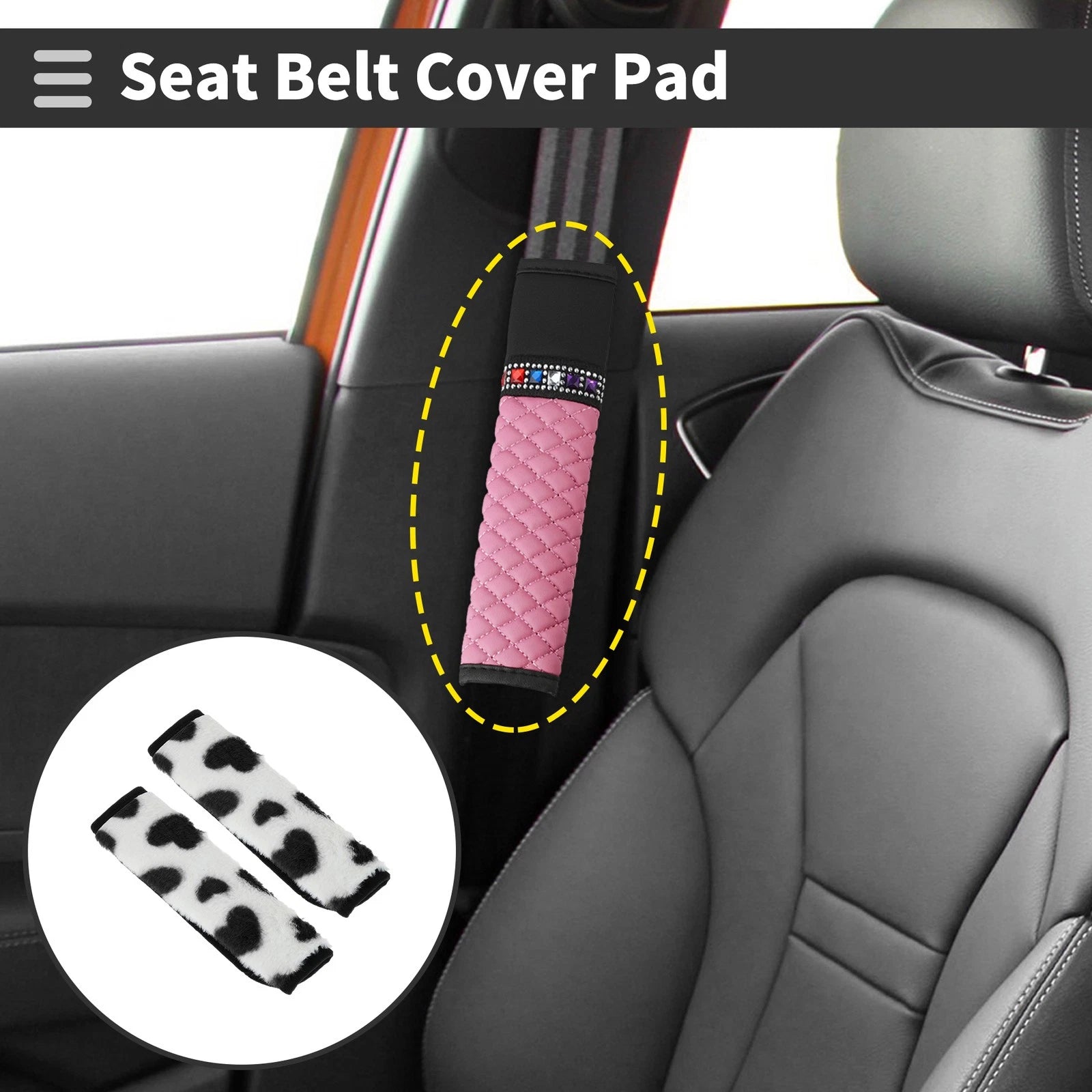 Seat Belt Cover Pad for Universal Fit (23cm)