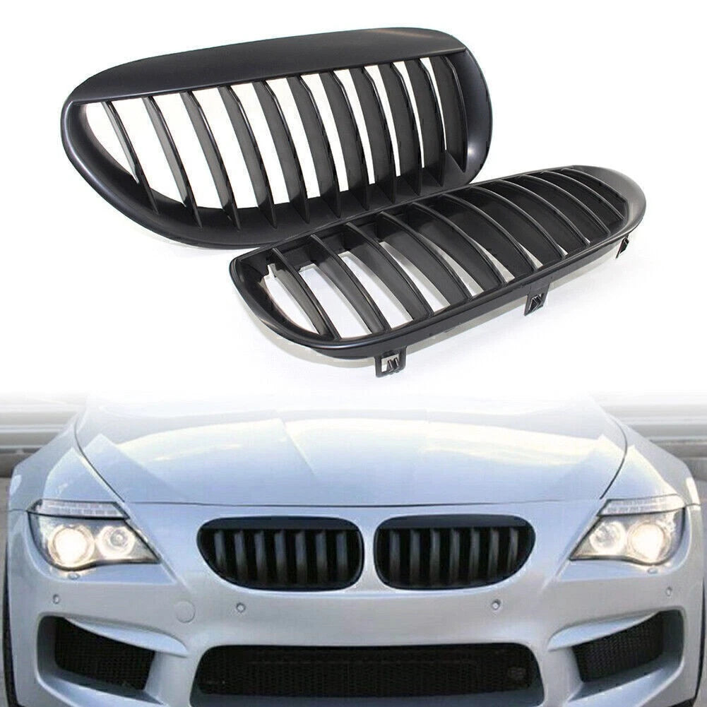Front Bumper Upper Mesh Grille for BMW M6 E63 E64 (2006–2010) Matte Black