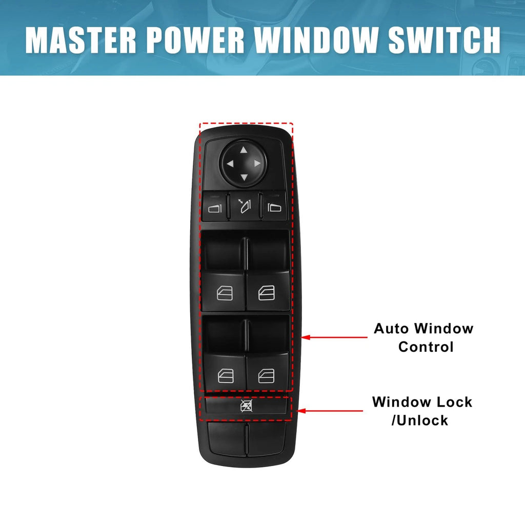 Power Window Control Switch Replacement for Mercedes Benz ML350 (2006–2015)